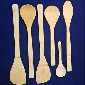 Pampered Chef Bamboo Cooking Utensil Set Of 6